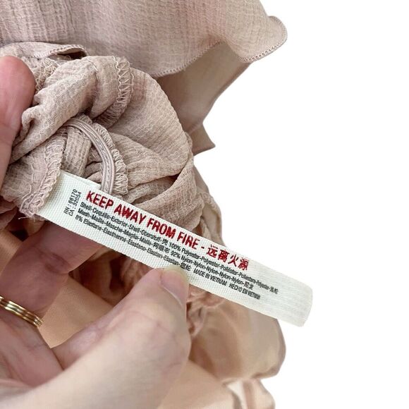 Free People Intimately Juliet Chiffon Ruffle Bodysuit Women’s Small - Picture 7 of 8